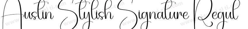 Austin Stylish Signature Regular字体转换
